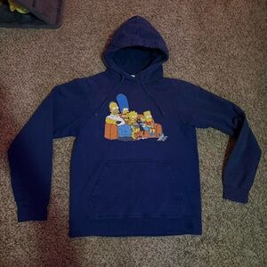 Navy blue The Simpsons family couch hoodie